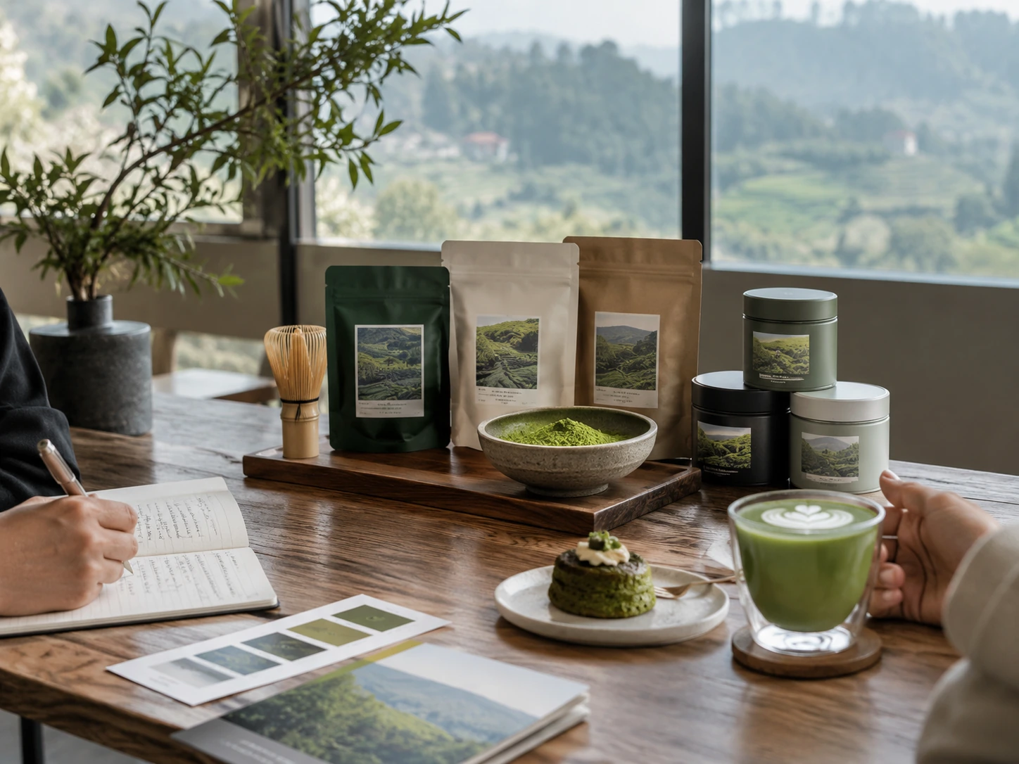 Matcha tasting and business meeting for OEM and private label development